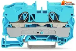 Wago 2 İletkenli 16 (10) mm2 Ray Klemens Mavi